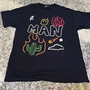 boohooMAN Cactus Graphic Tee Size Small